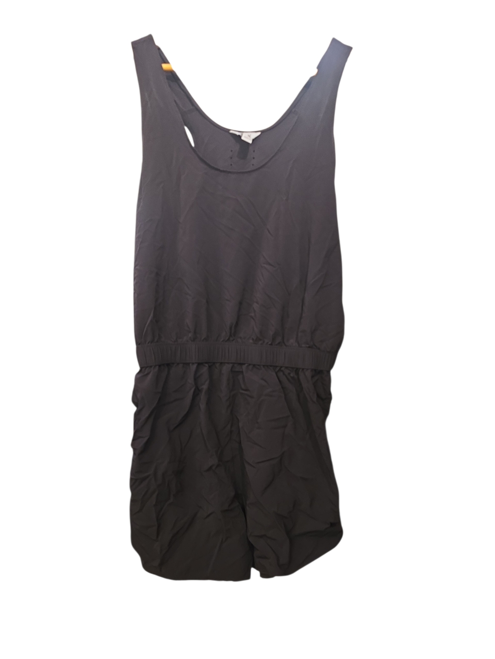 Women’s Black Sleeveless Romper with Elastic Waist